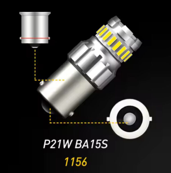 Auxito BA15S/P21W valged LED pirnid - Image 3