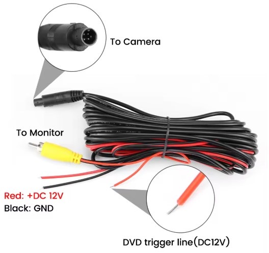 Universaalne tagurduskaamera AHD/CVBS 1080x720P 360° - Image 4