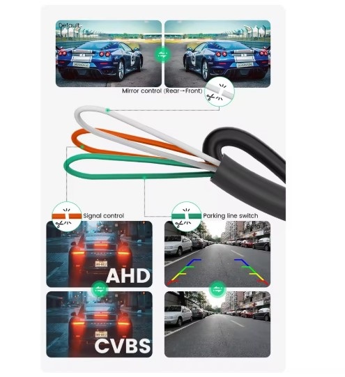 Universaalne tagurduskaamera AHD/CVBS 720P 170° - Image 3